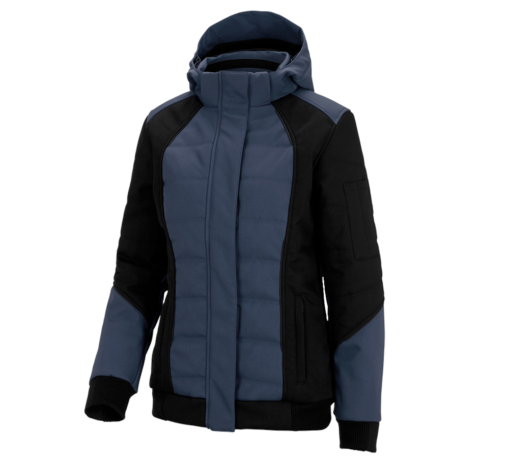Jacken: Winter Softshelljacke e.s.vision, Damen + pazifik/schwarz