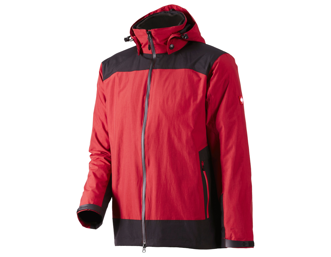 Arbeitsjacken: e.s. 3 in 1 Funktionsjacke, Herren + rot/schwarz