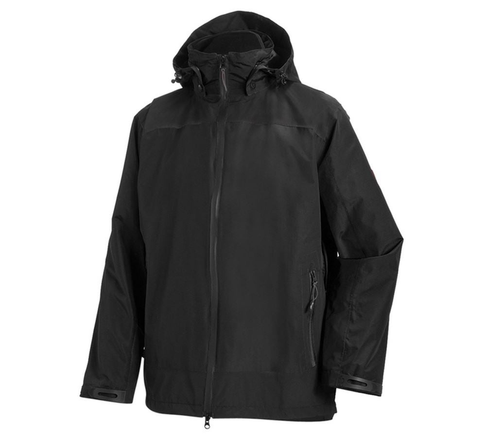 Jacken: e.s. 3 in 1 Funktionsjacke, Herren + schwarz