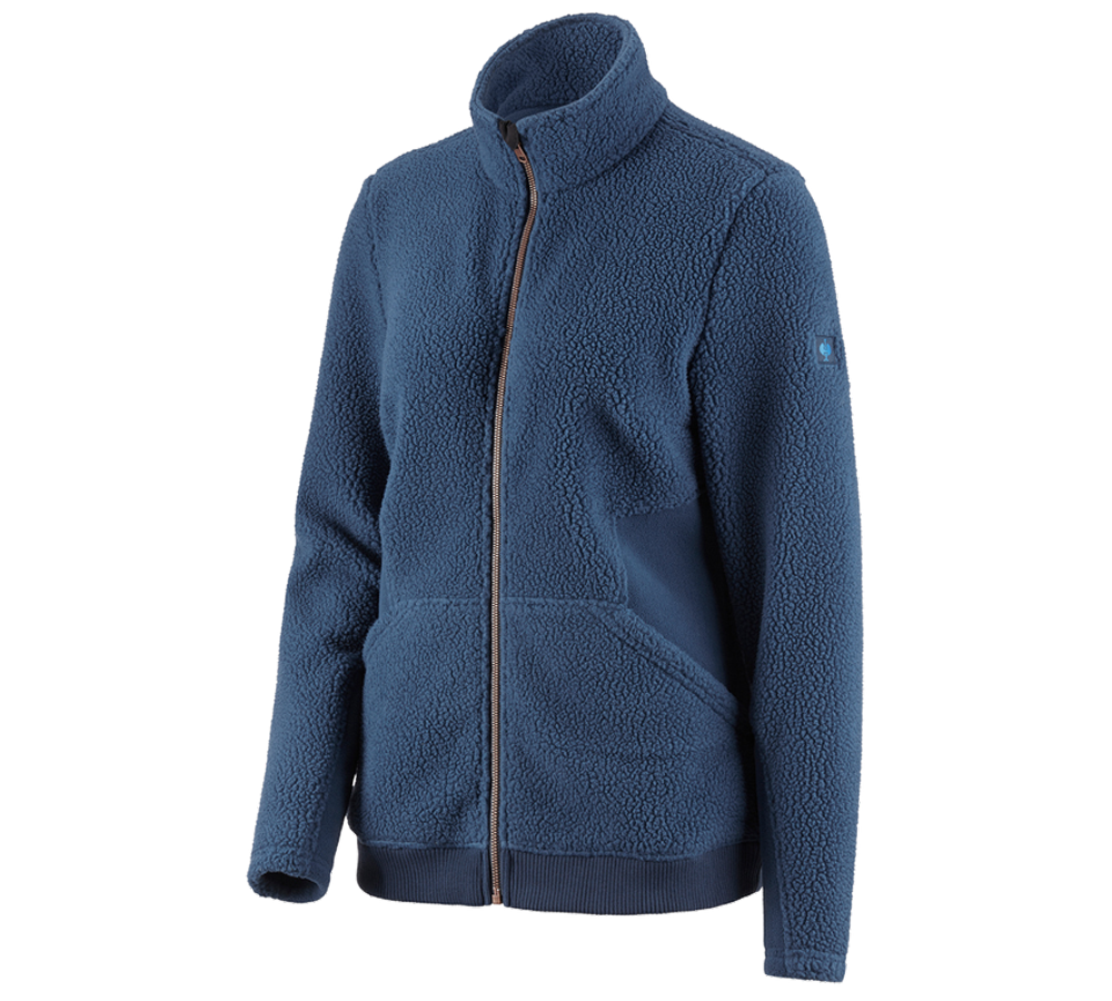 Jacken: Faserpelz Jacke e.s.vintage, Damen + arktikblau