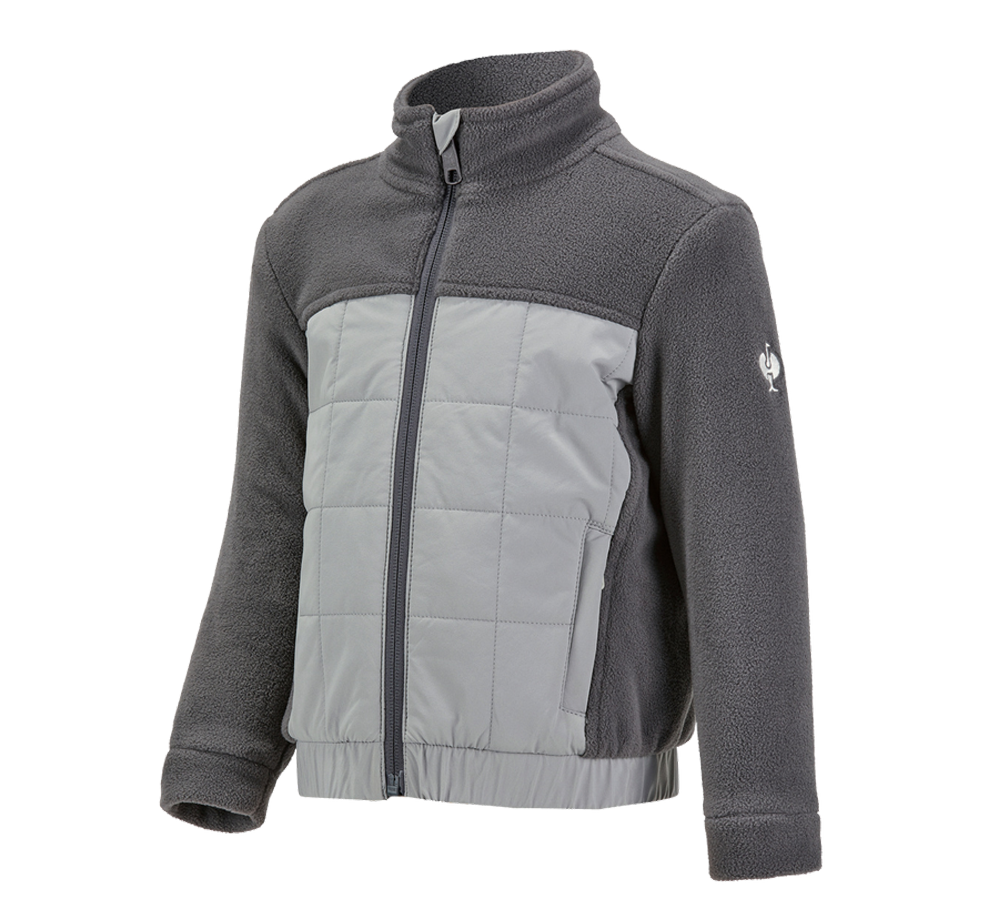 Jacken: Hybrid Fleecejacke e.s.concrete, Kinder + anthrazit/perlgrau