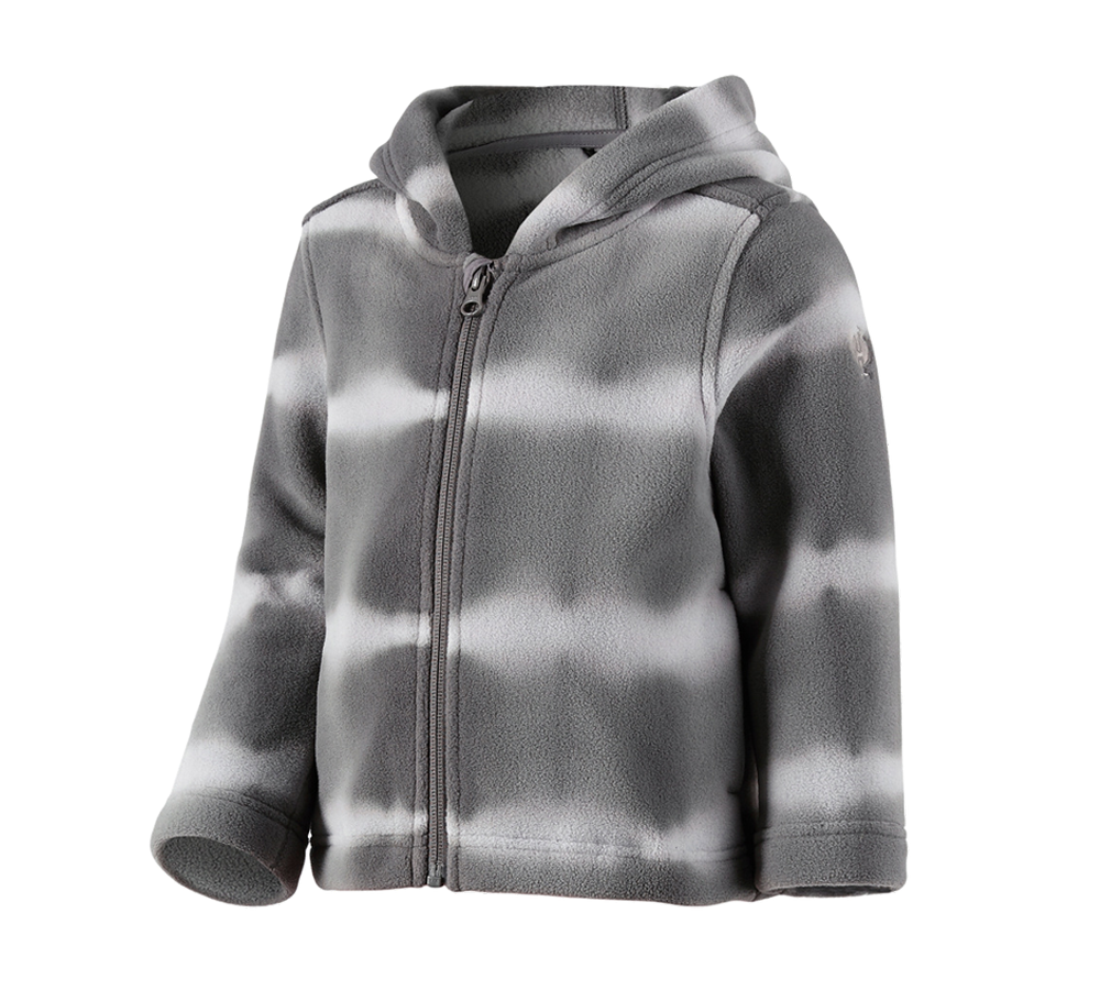 Jacken: Kapuzenfleecejacke tie-dye e.s.motion ten, Kinder + granit/opalgrau