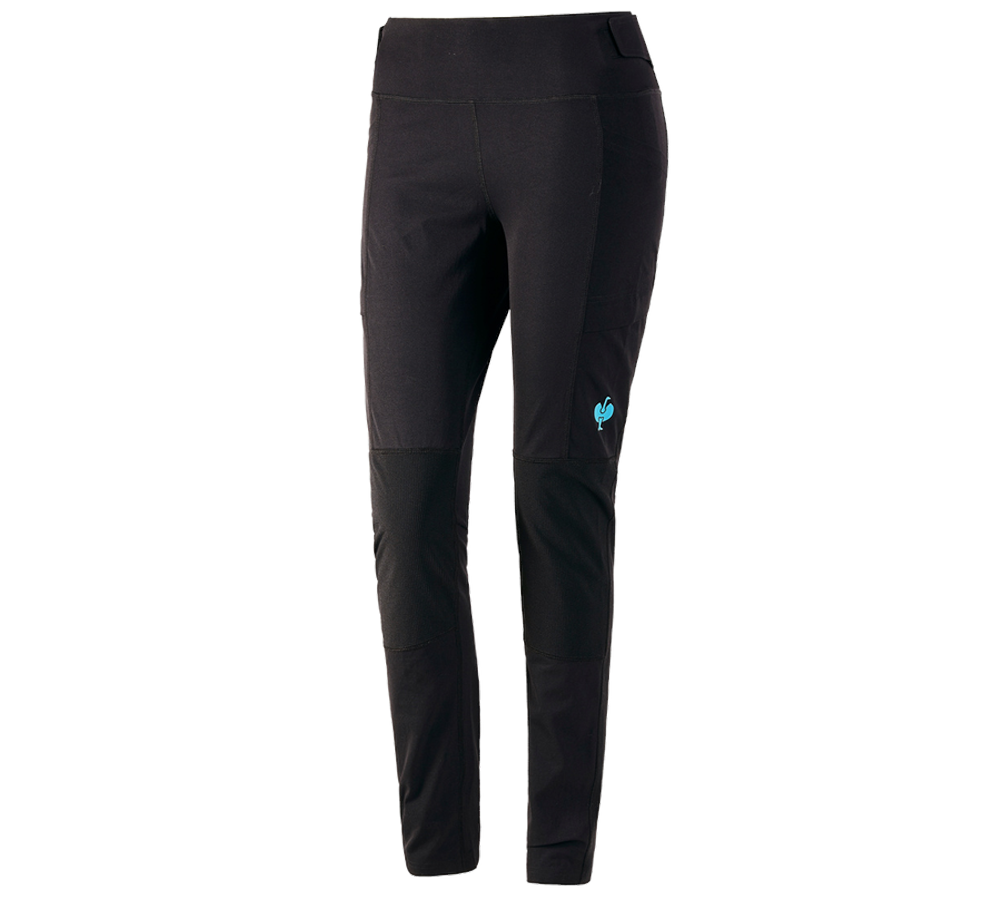 Temi: Leggings funzionali e.s.trail, donna + nero/turchese lapis