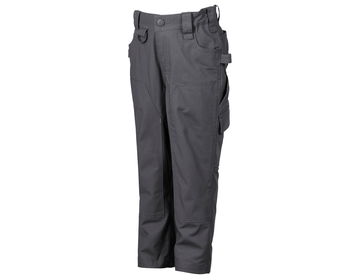 Hosen: Double Front Bundhose e.s.e:pic ripstop, Kinder + carbongrau