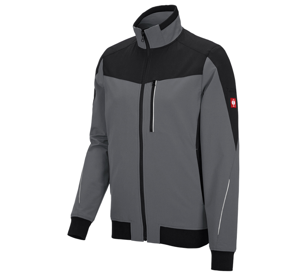 Jacken: Funktions Bundjacke e.s.dynashield + zement/schwarz