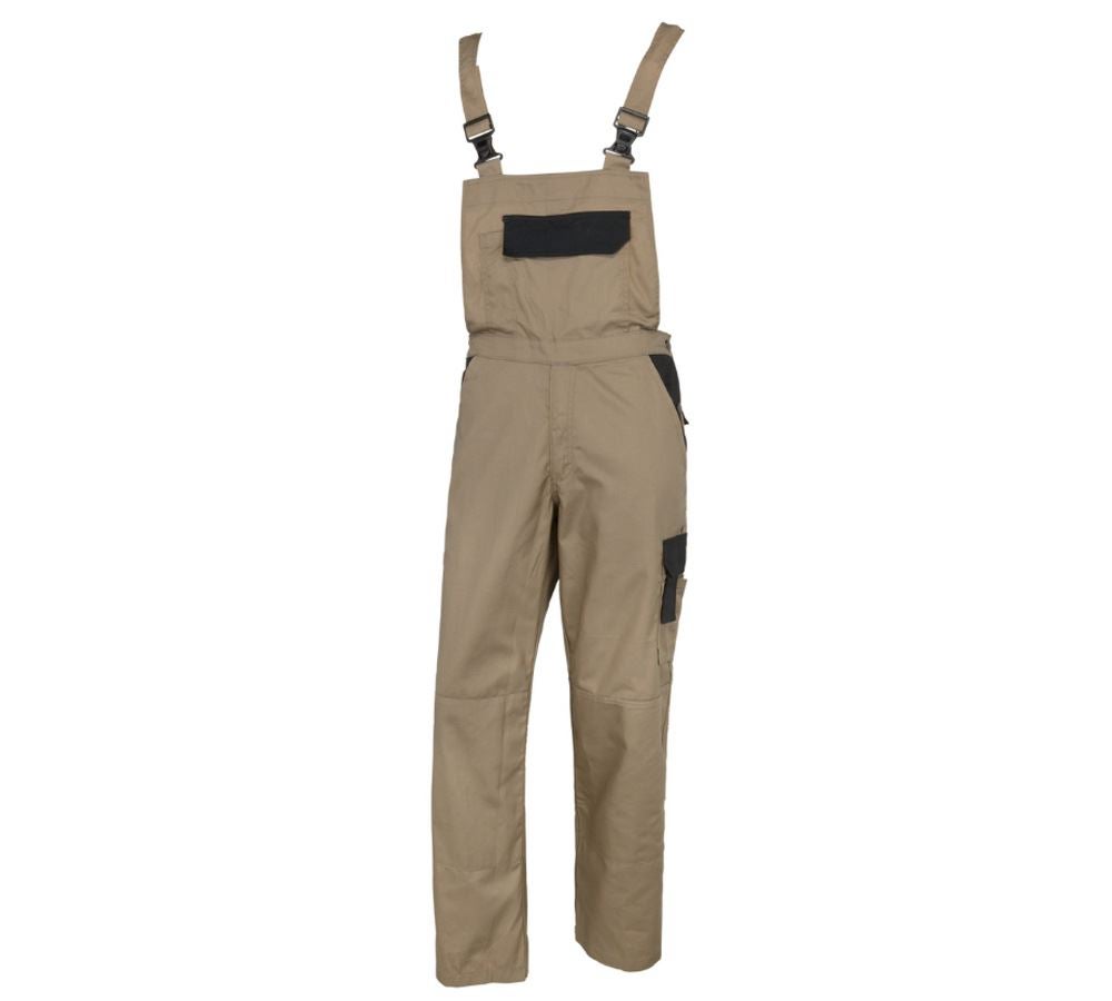 Hosen: STONEKIT Latzhose Odense + khaki/schwarz