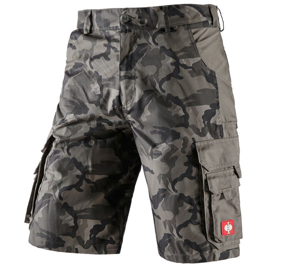 Hosen: Short e.s.camouflage + camouflage steingrau