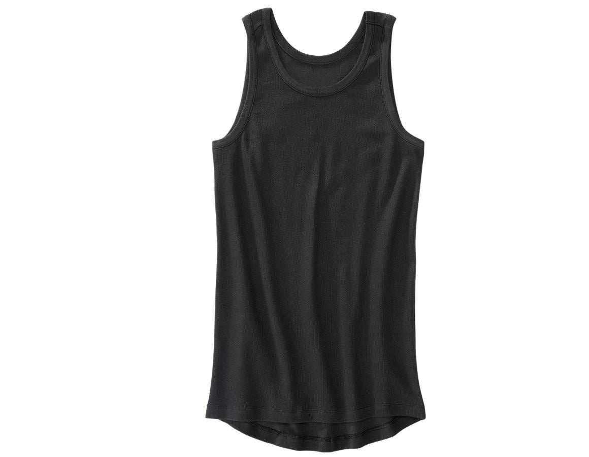 Unterwäsche | Thermokleidung: e.s. cotton rib Tank-Shirt + schwarz