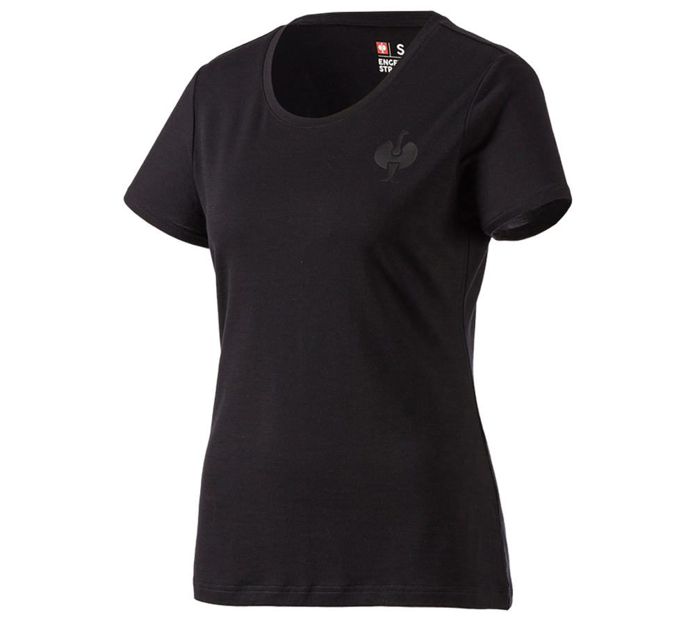 Themen: T-Shirt Merino e.s.trail, Damen + schwarz