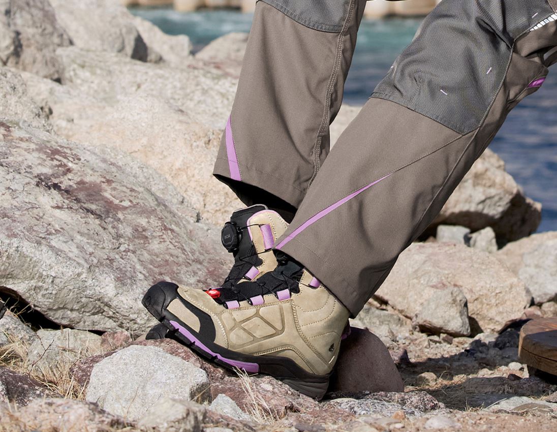 O2: e.s. O2 Berufsschuhe Tethys mid + stein/lavendel 1