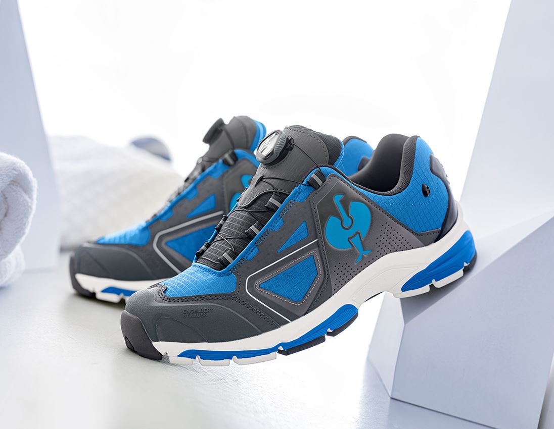 O2: O2 Berufsschuhe e.s. Minkar II + enzianblau/graphit/weiß