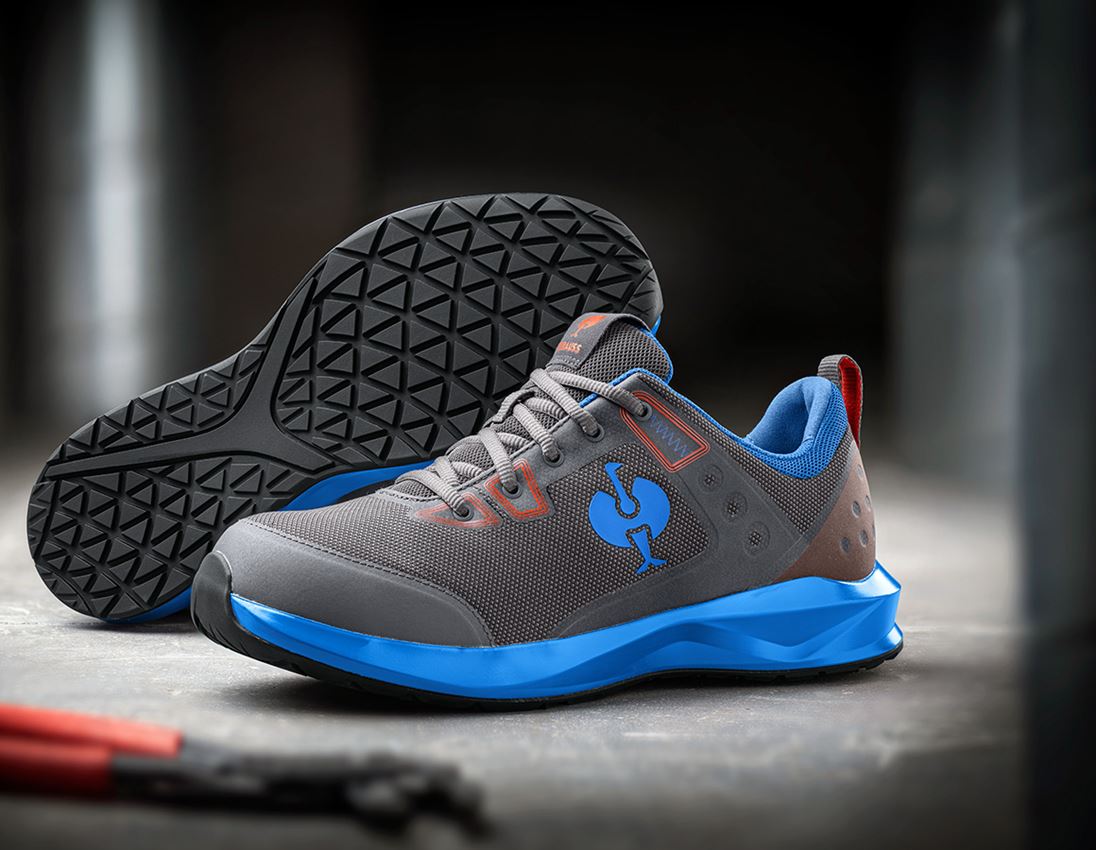 S1: S1 Sicherheitshalbschuhe e.s. Hades II + anthrazit/marokkoblau