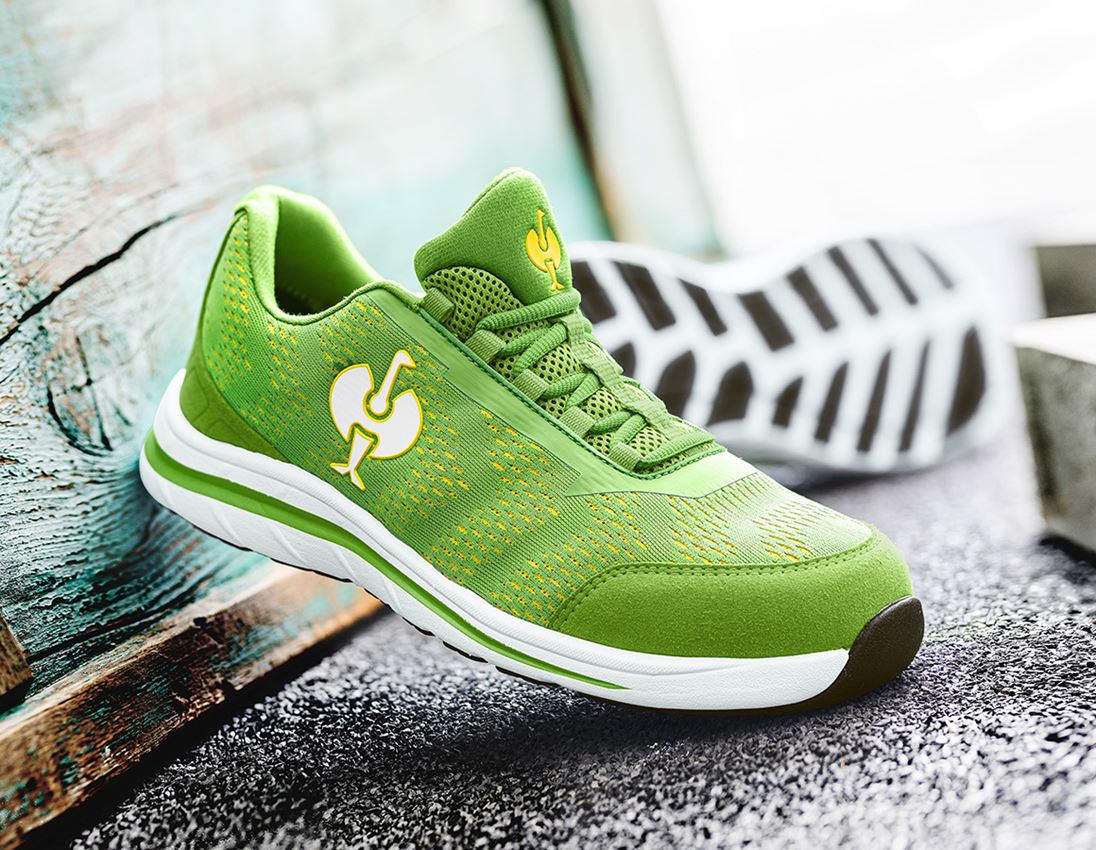 S1: S1 Sicherheitshalbschuhe e.s. Tegmen III + seegrün/akaziengelb