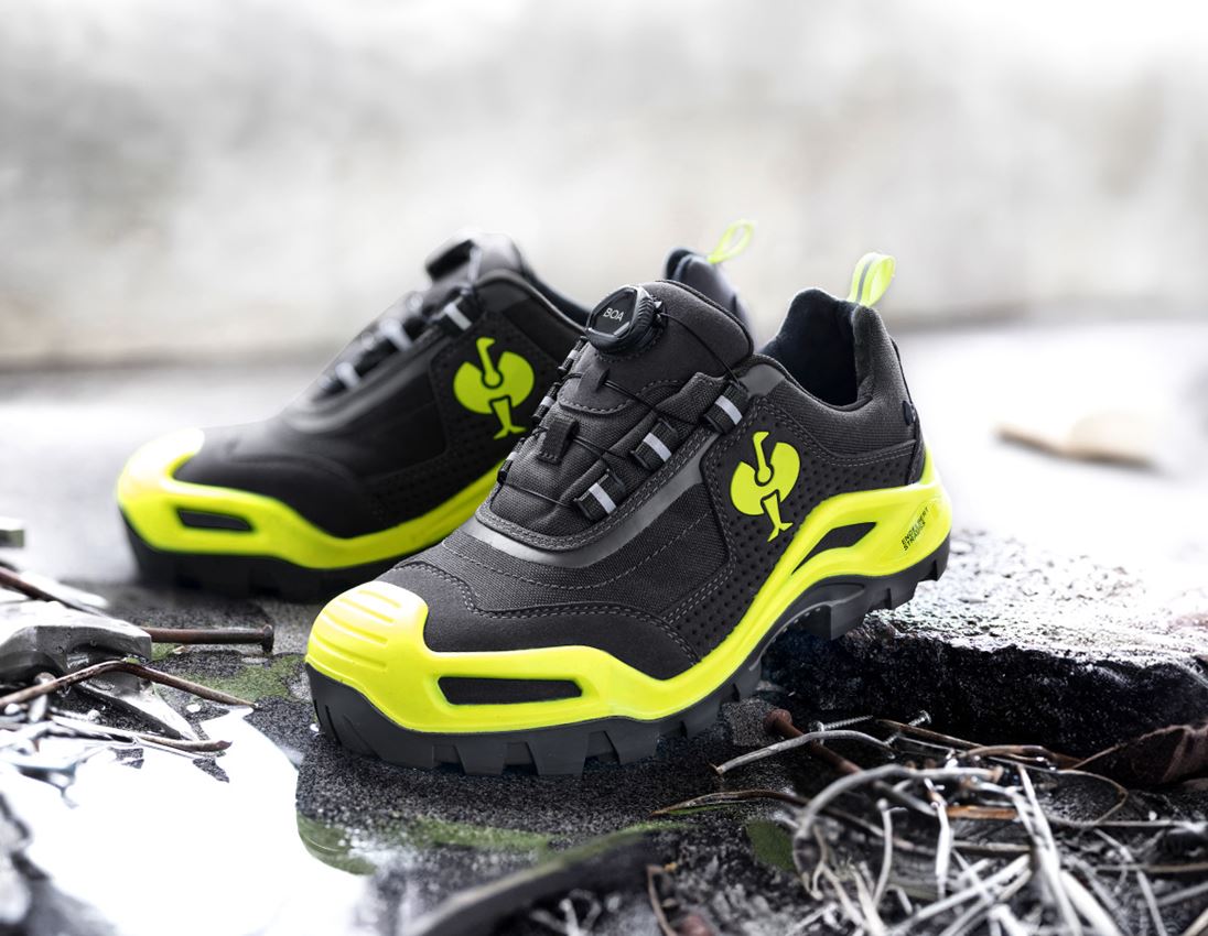 S3: S3 Sicherheitshalbschuhe e.s. Kastra II low + anthrazit/warngelb