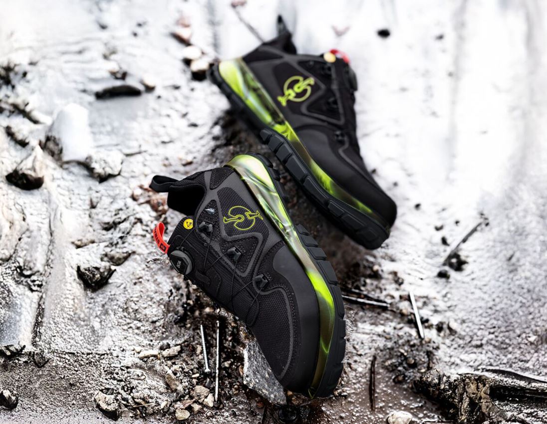 Schuhe: S7S Sicherheitsschuhe e.s. Altadena low + schwarz/warngelb