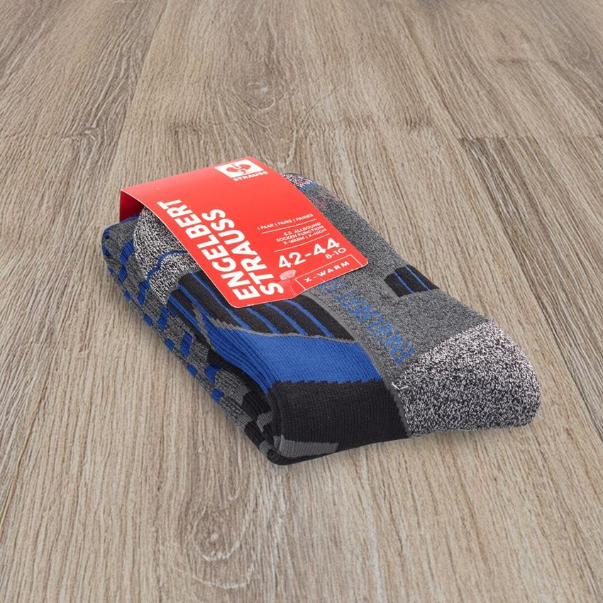 Socken | Strümpfe: e.s. Allround Socken Function x-warm/x-high + schwarz/aluminium/kornblau 2