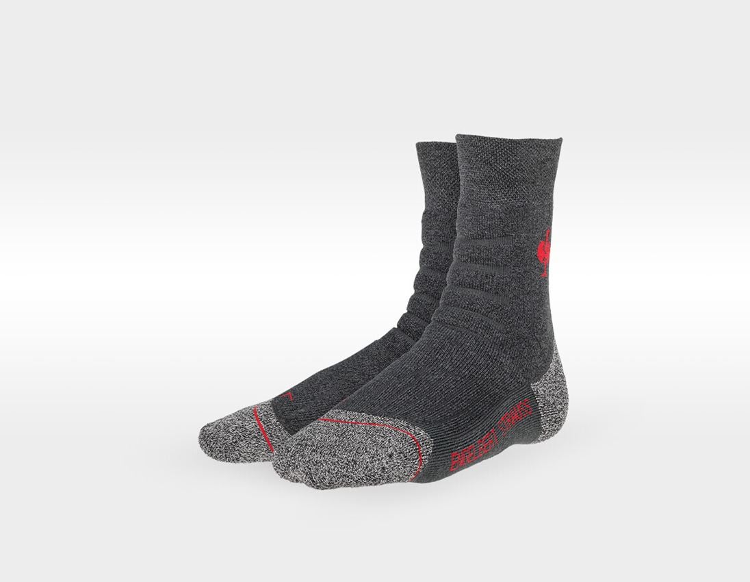 Socken | Strümpfe: e.s. Allround Socken Function x-warm/high + dunkelgrau melange
