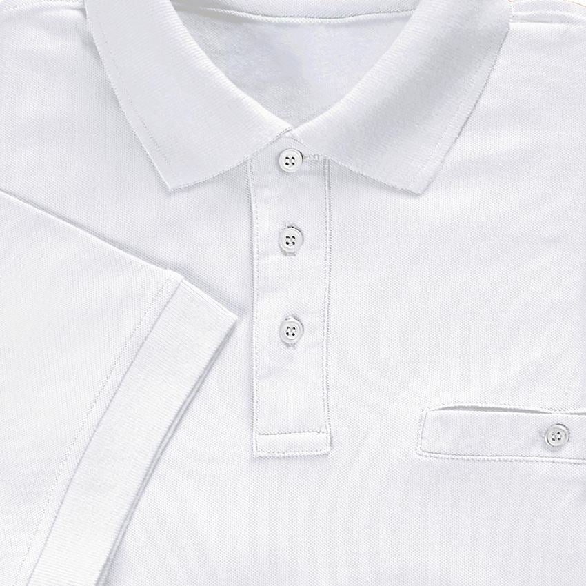 Shirts & Co.: e.s. Polo-Shirt cotton Pocket + weiß 2