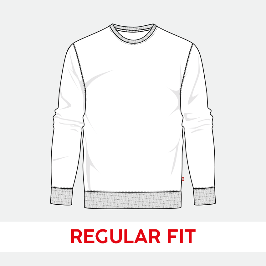 Shirts & Co.: e.s. Sweatshirt poly cotton + graumeliert 2