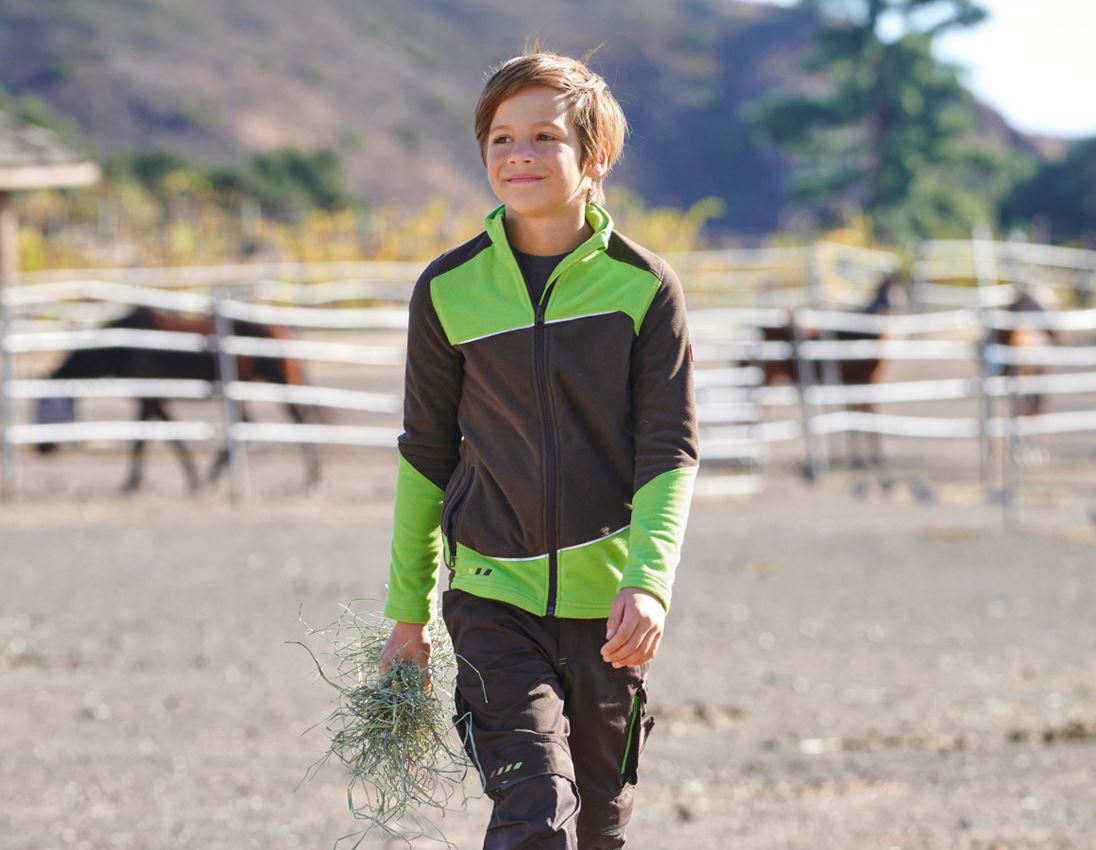 Jacken: Fleece Jacke e.s.motion 2020, Kinder + kastanie/seegrün 1