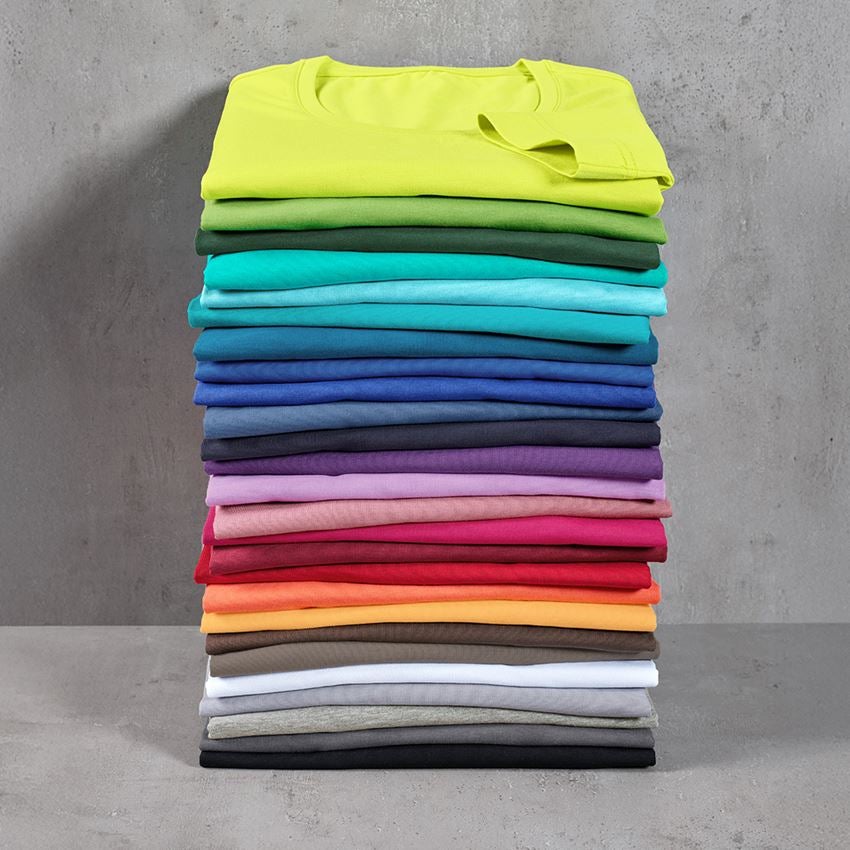 Maglie | Pullover | Bluse: e.s. maglia con manica a 3/4 cotton stretch, donna + blu genziana 2