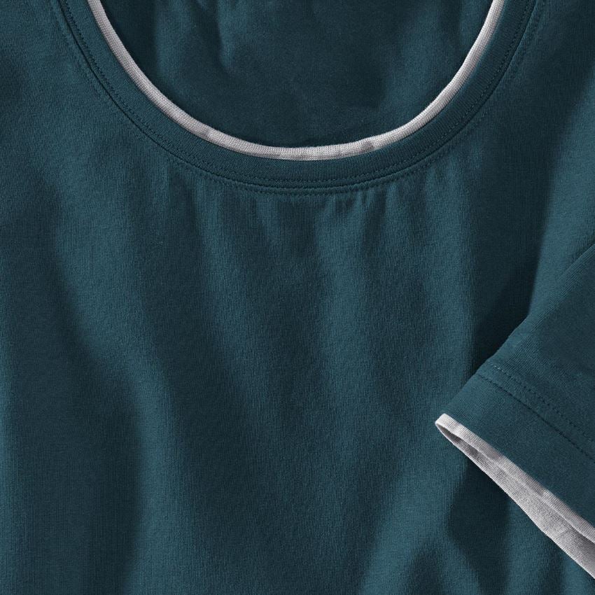 Shirts & Co.: e.s. T-Shirt cotton stretch Layer + seeblau/platin 2
