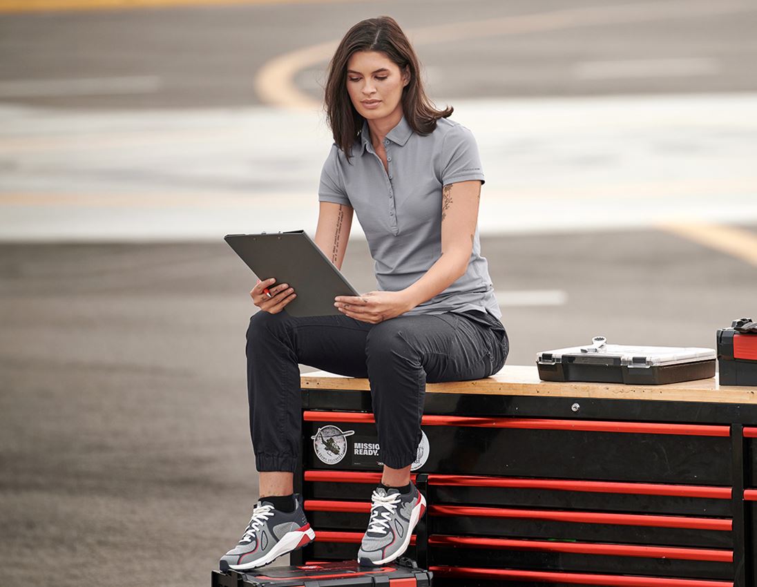 Themen: e.s. Polo-Shirt cotton stretch, Damen + platin 1