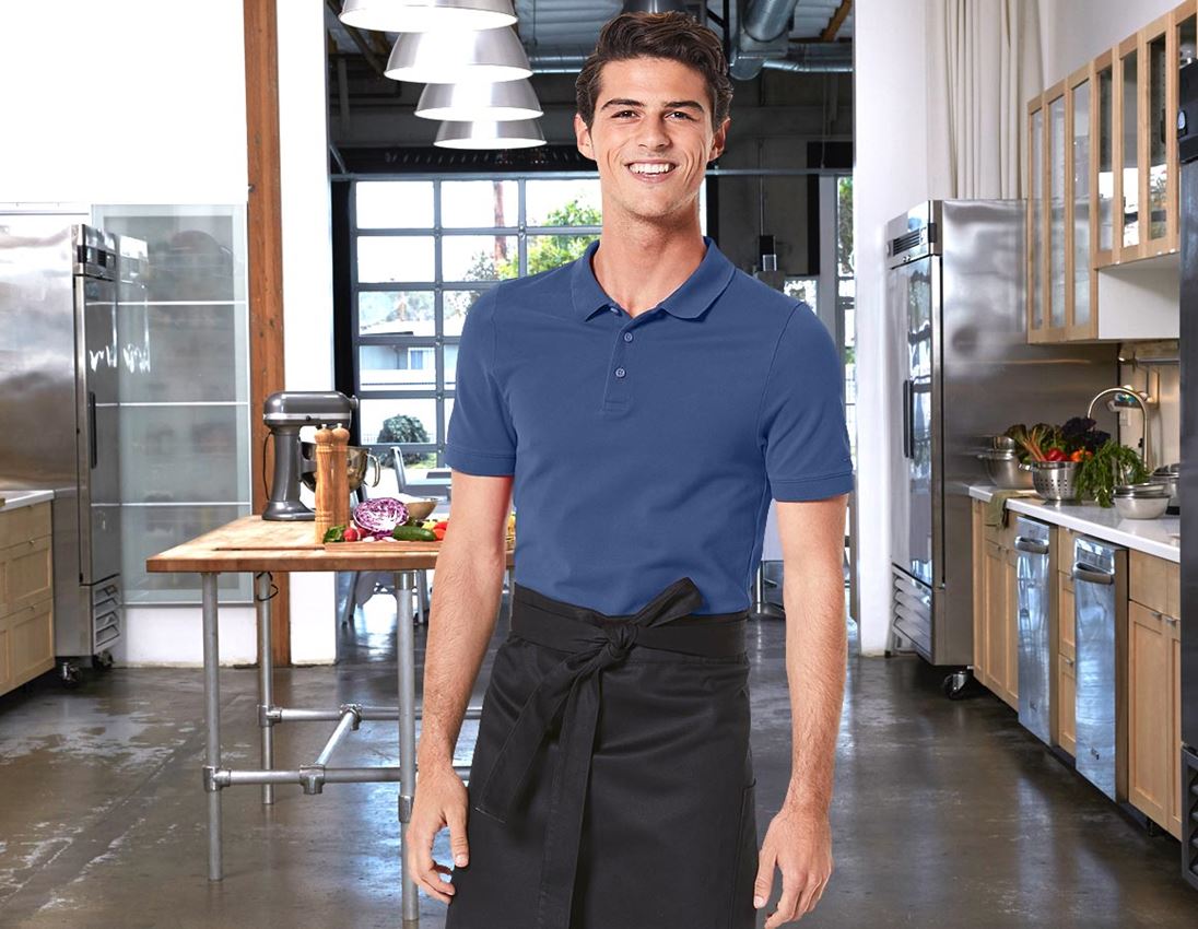 Shirts & Co.: e.s. Piqué-Polo cotton stretch, slim fit + kobalt