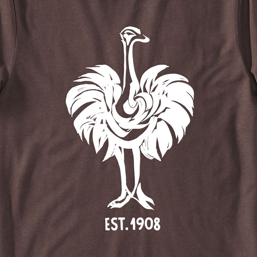 Shirts & Co.: e.s. T-Shirt 1908 + kastanie/weiß 2