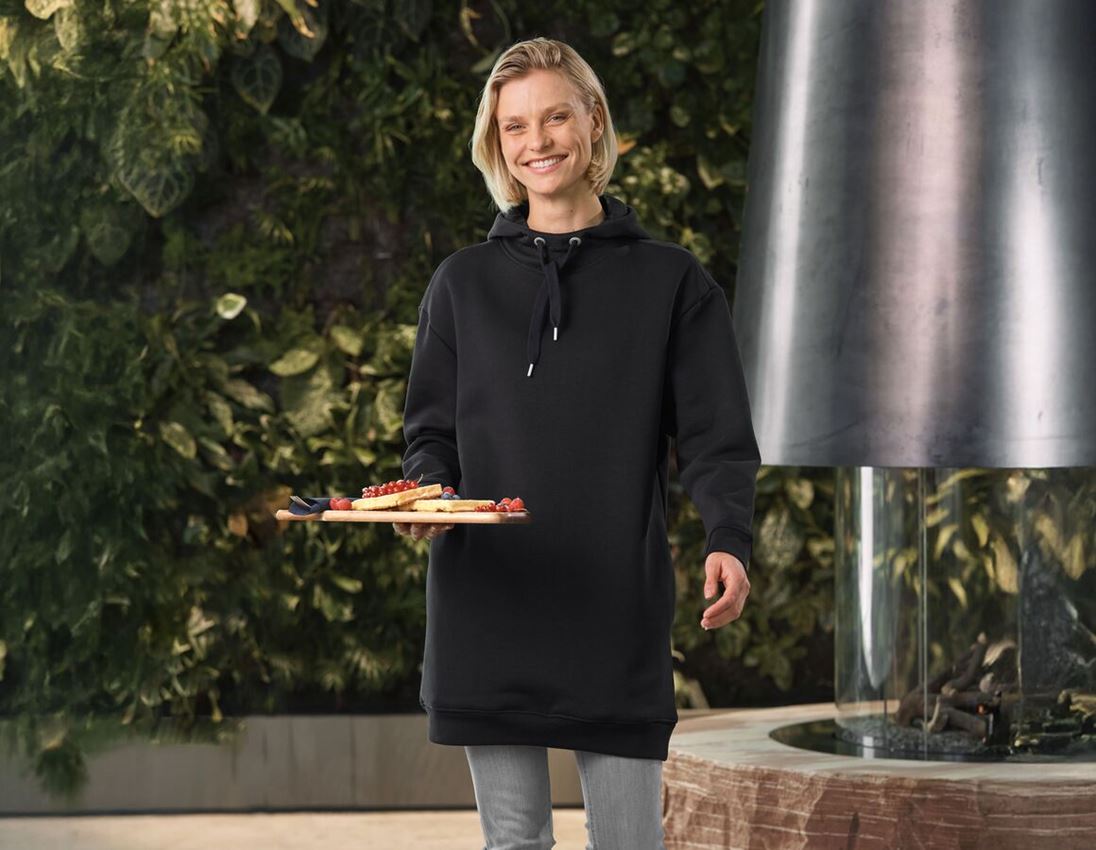 Themen: e.s. Oversize Hoody-Sweatshirt poly cotton, Damen + schwarz 2