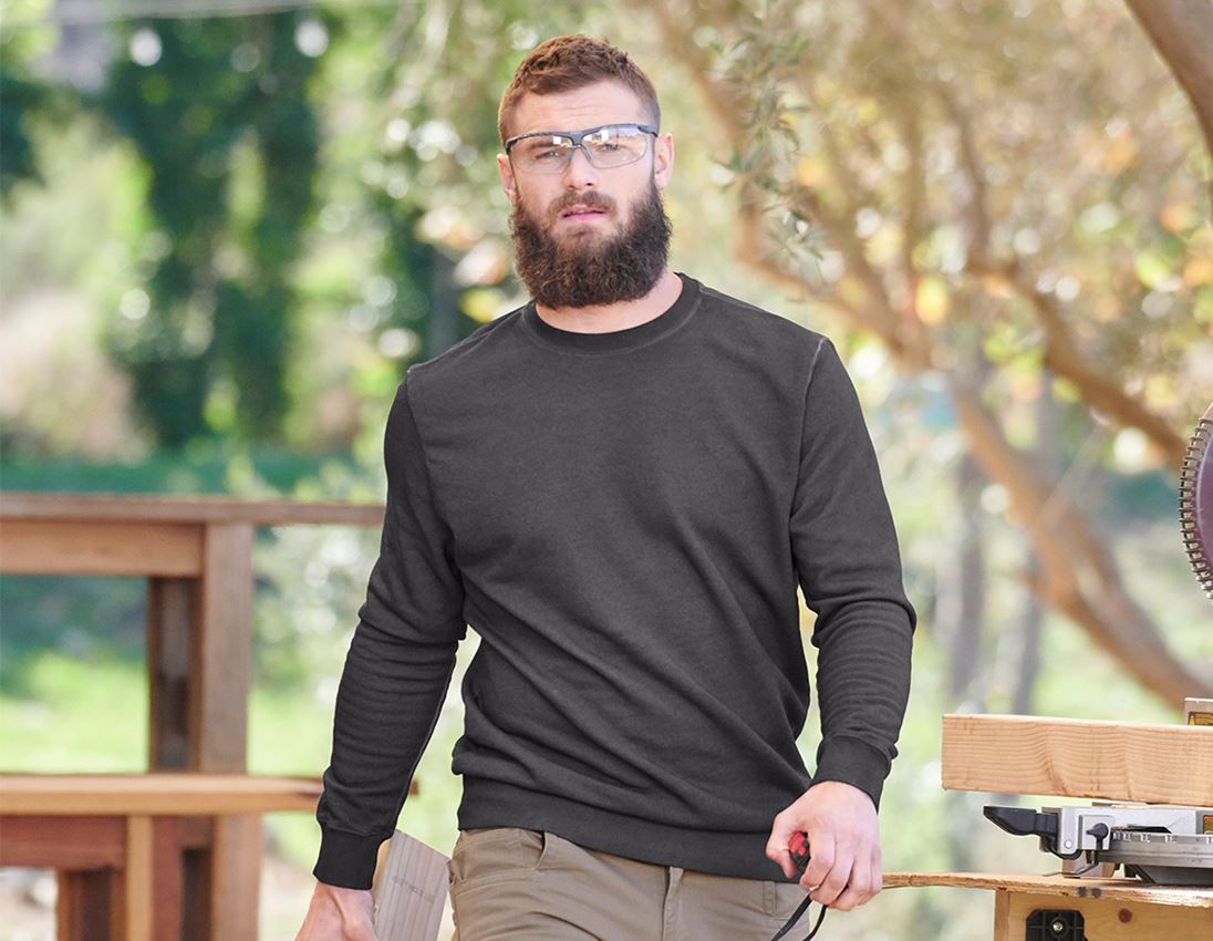 Shirts & Co.: e.s. Sweatshirt vintage poly cotton + oxidschwarz vintage 2