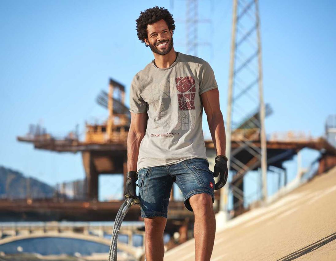 Themen: e.s. T-Shirt denim workwear + taupe vintage 2