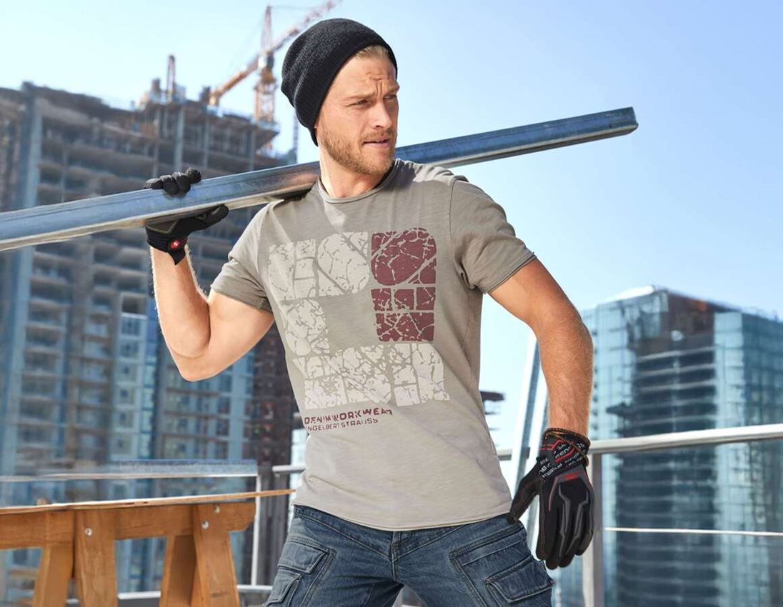 Themen: e.s. T-Shirt denim workwear + taupe vintage