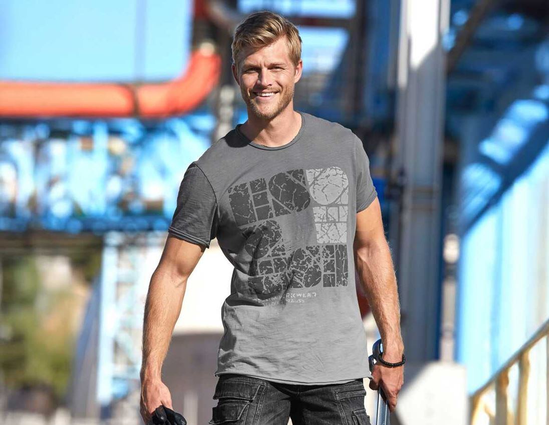 Themen: e.s. T-Shirt denim workwear + granit vintage