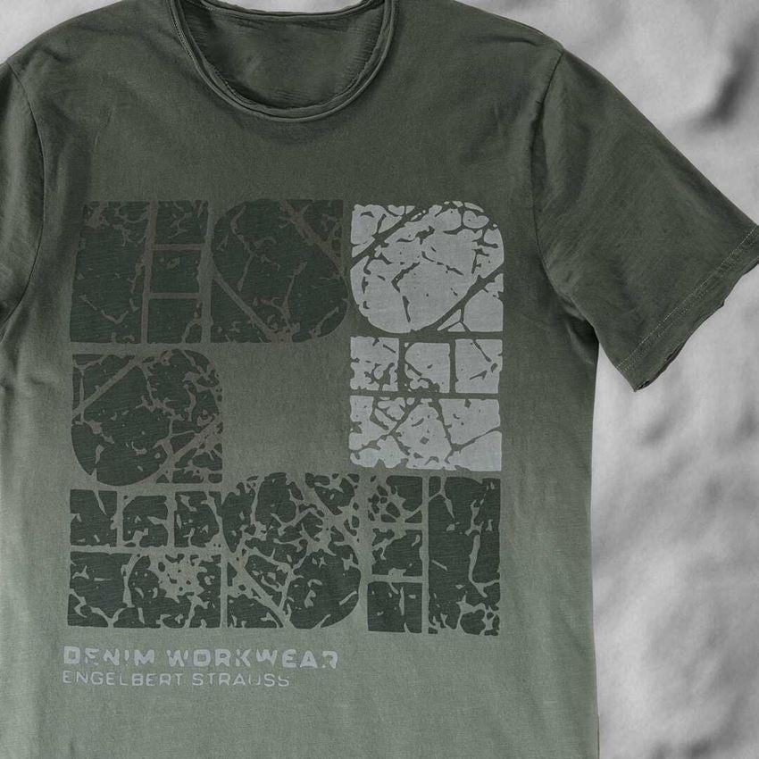 Themen: e.s. T-Shirt denim workwear + tarngrün vintage 2
