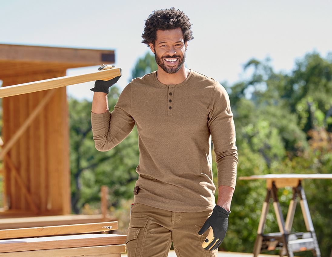 Shirts & Co.: Longsleeve e.s.vintage + sepia melange