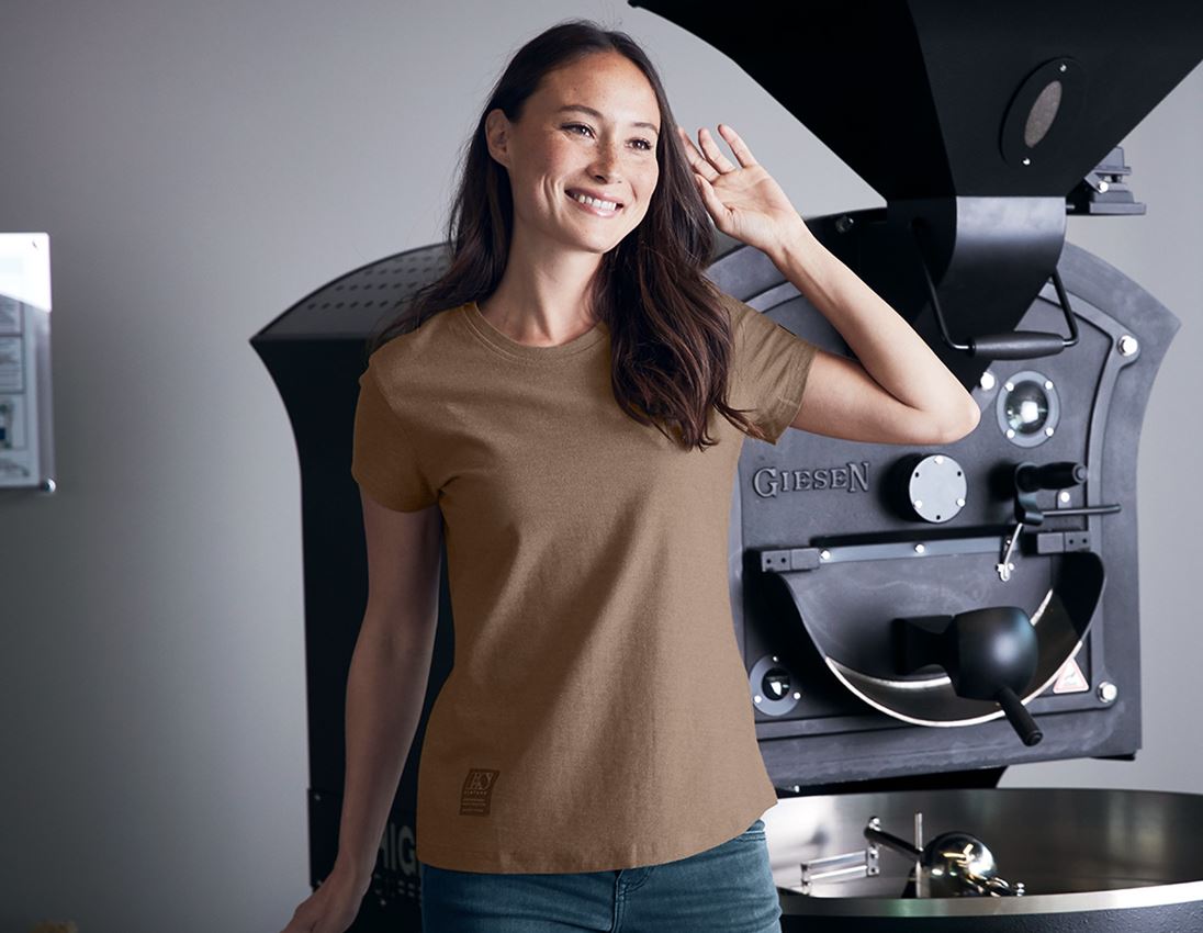 Shirts & Co.: T-Shirt e.s.vintage, Damen + sepia melange 1