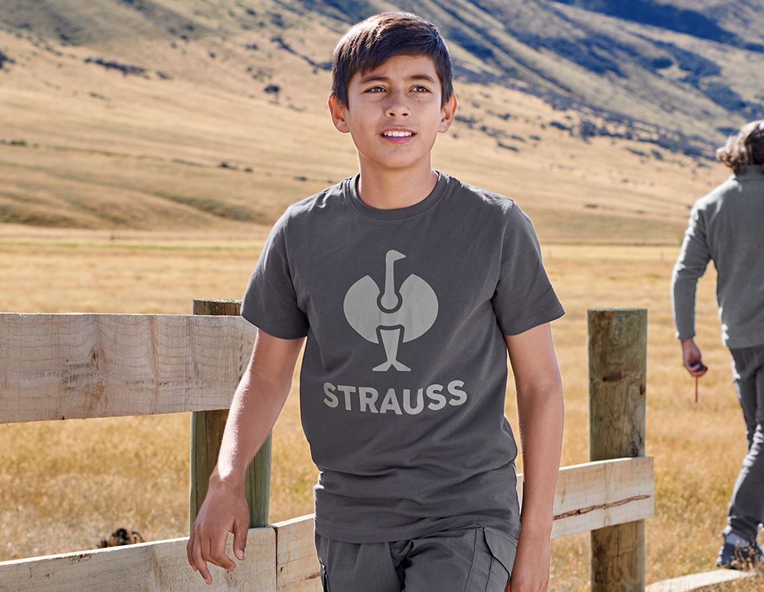 Shirts & Co.: T-Shirt e.s.concrete, Kinder + anthrazit