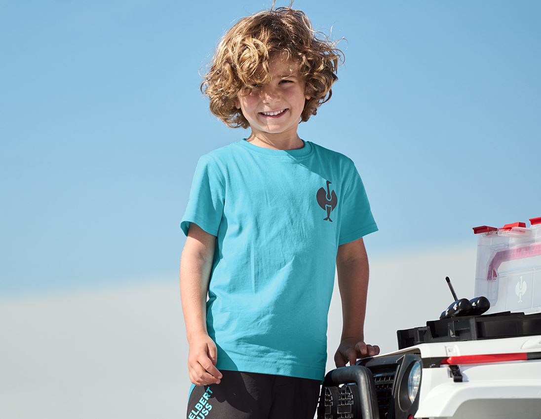 Shirts & Co.: T-Shirt e.s.trail, Kinder + lapistürkis/anthrazit