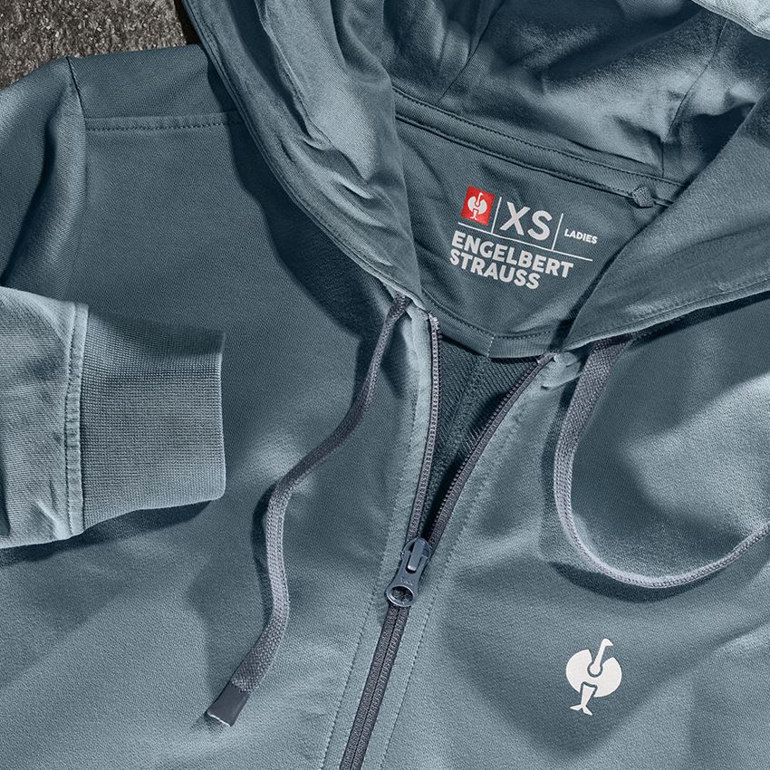 Maglie | Pullover | Bluse: Felpa aperta con cappuccio e.s.motion ten, donna + blu fumo vintage 2