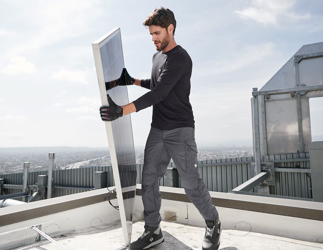 Shirts & Co.: Modal-Longsleeve e.s.concrete + schwarz 1