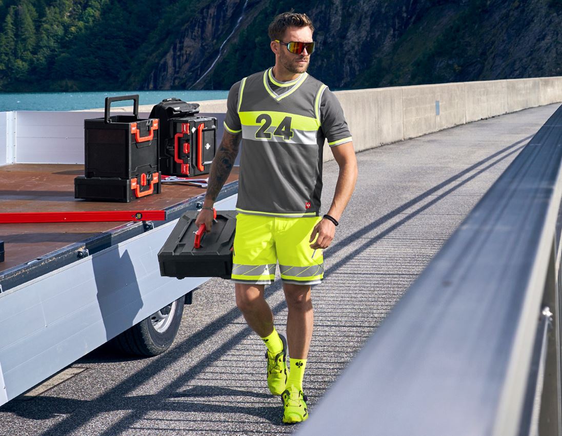 Themen: Funktions Tank-Shirt e.s.ambition + anthrazit/warngelb 3