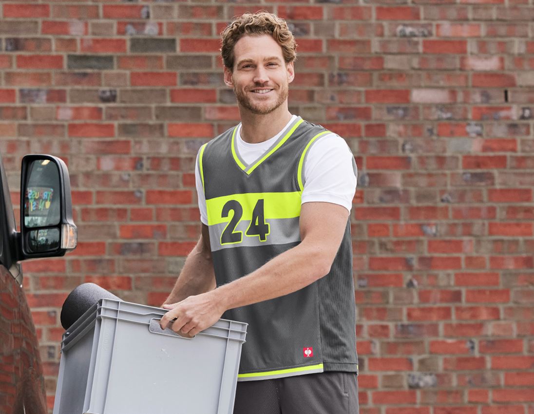 Themen: Funktions Tank-Shirt e.s.ambition + anthrazit/warngelb 4