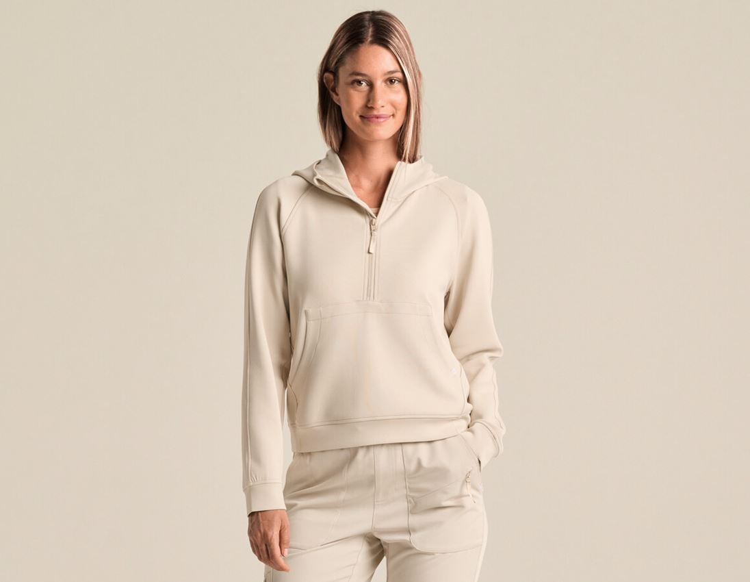 Shirts & Co.: Modal-Hoody e.s.avida, Damen + jurabeige