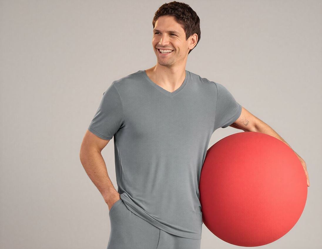 Accessoires: e.s. Modal Pyjama T-Shirt + nordicgrau