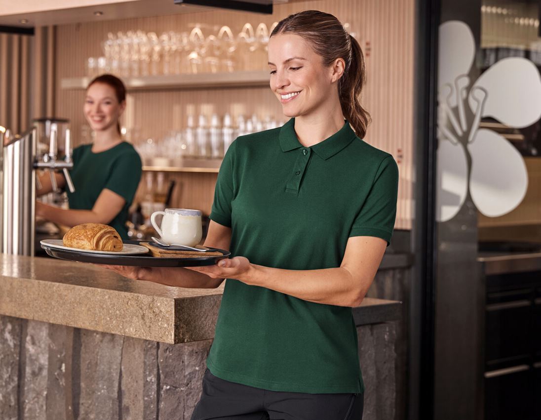 Shirts & Co.: e.s. Piqué-Polo cotton light, Damen + grün 2