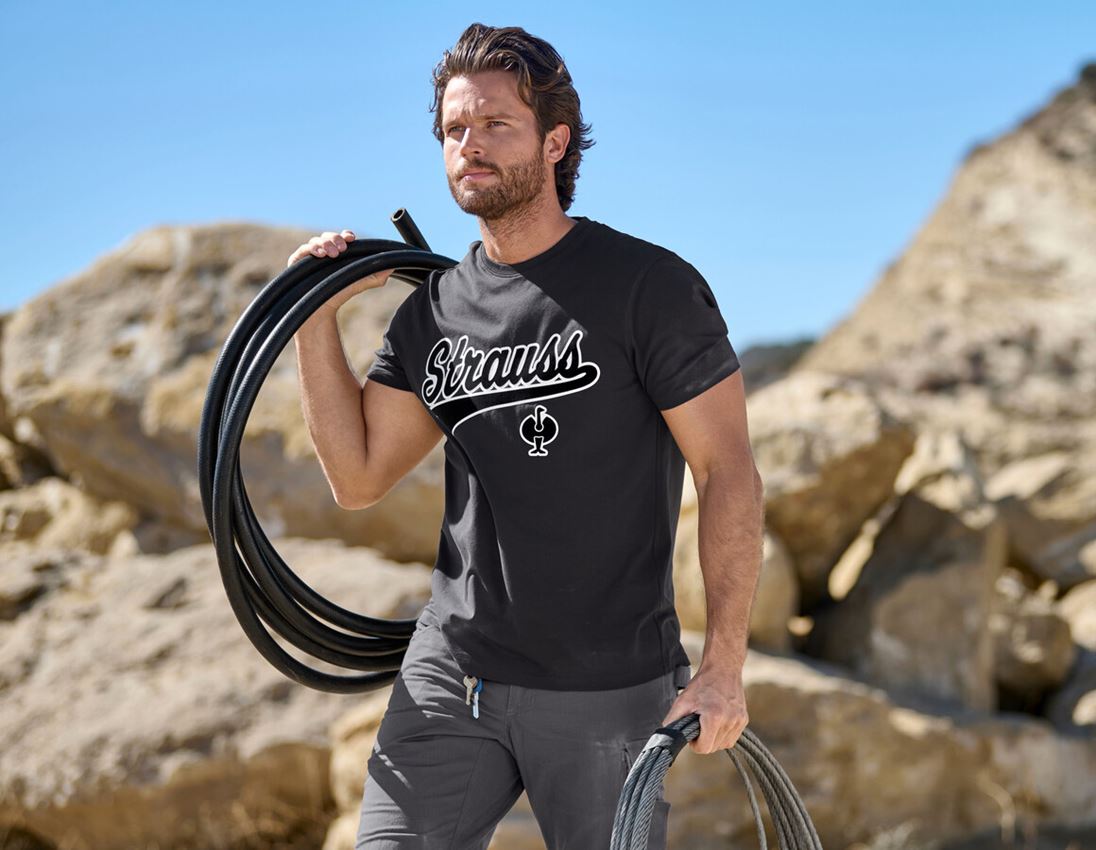 Shirts & Co.: T-Shirt e.s.e:pic + schwarz