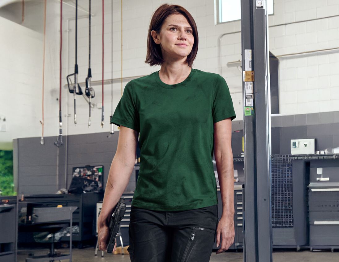 Themen: T-Shirt e.s.industry, Damen + grün