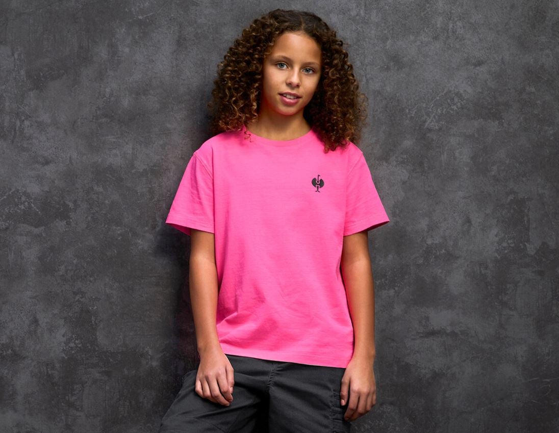 Shirts & Co.: e.s. T-Shirt neon, Kinder + neonpink vintage