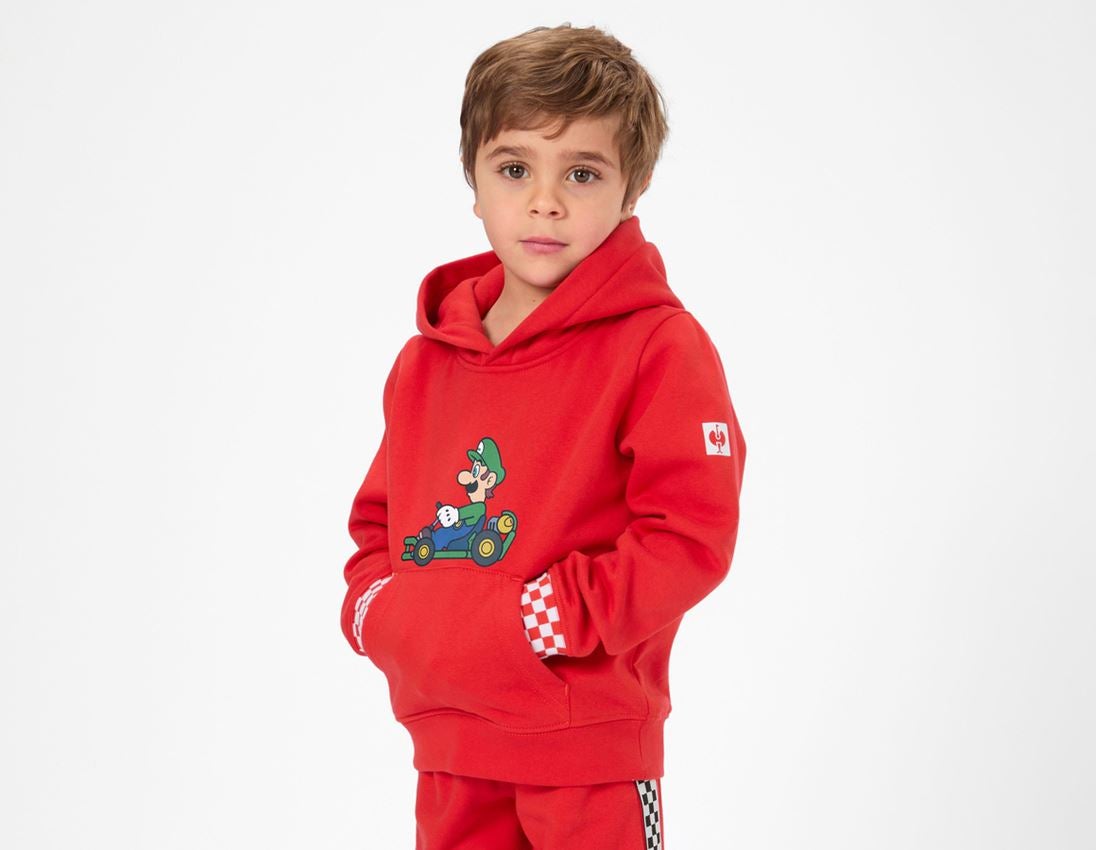 Kollaborationen: Mario Kart Hoody, Kinder + straussrot